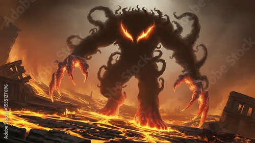Shadow demon of fire