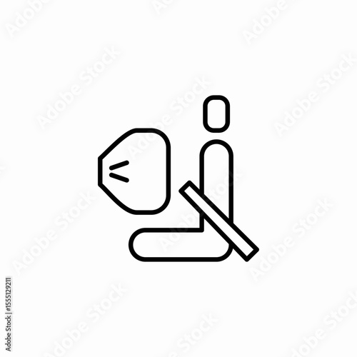 airbag disabled icon sign vector