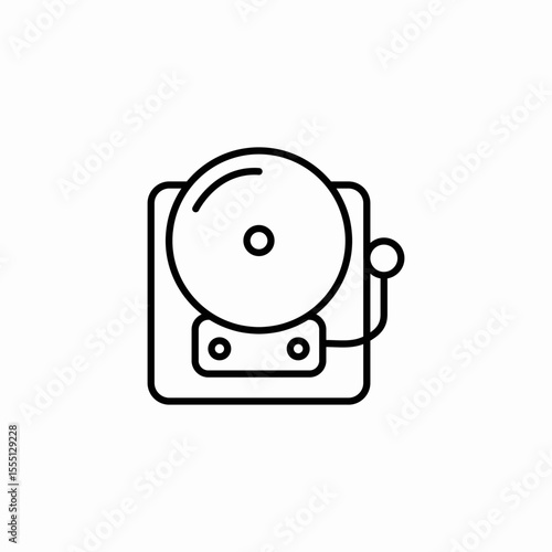 alarm bell icon sign vector