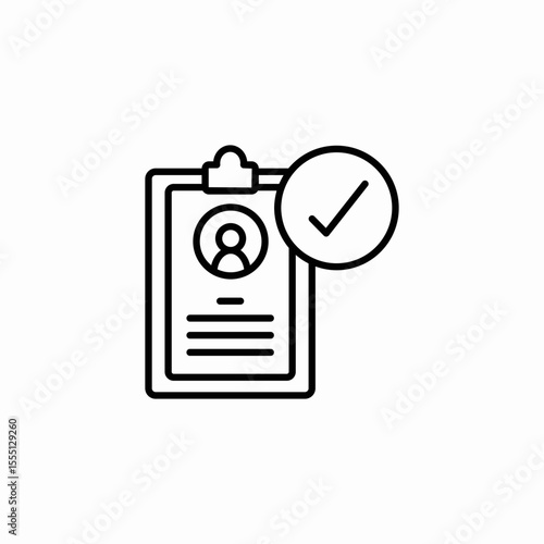 approved candidate icon sign vector