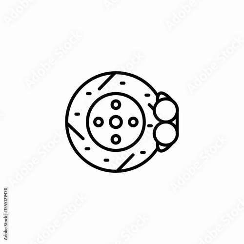 brake disc icon sign vector