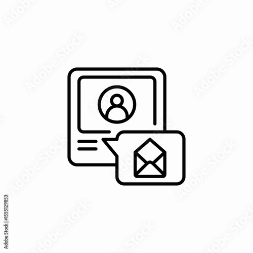 contact message card icon sign vector
