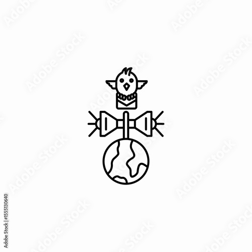global announcement twitter icon sign vector