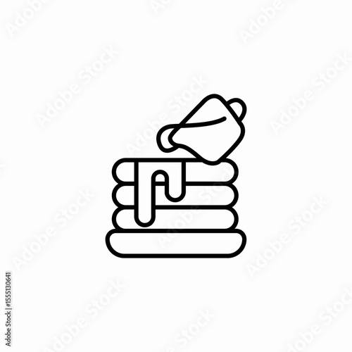 glazed pancakes icon sign vector