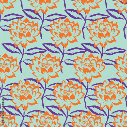 vintage floral seamless pattern. Rich with nostalgia and classic elegance, this pattern evokes the charm of a bygone era for print and textile