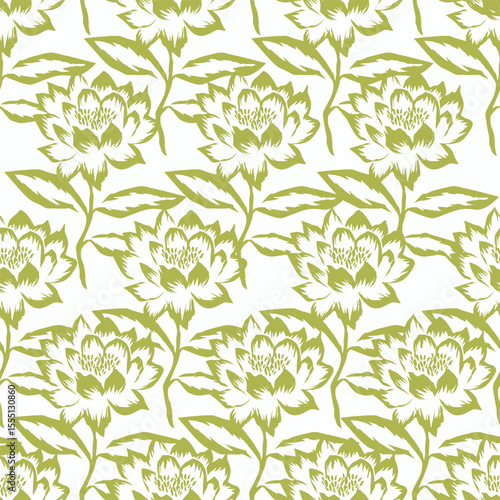 vintage floral seamless pattern. Rich with nostalgia and classic elegance, this pattern evokes the charm of a bygone era for print and textile