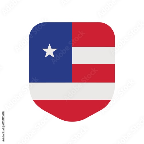 Free Download USA Flag Badge with Rounded Square Shape - GFXLoad