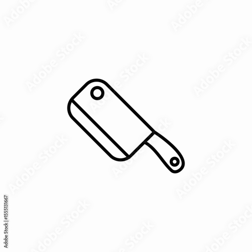 meat cleaver icon sign vector