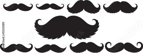 Mustache silhouette vector illustration