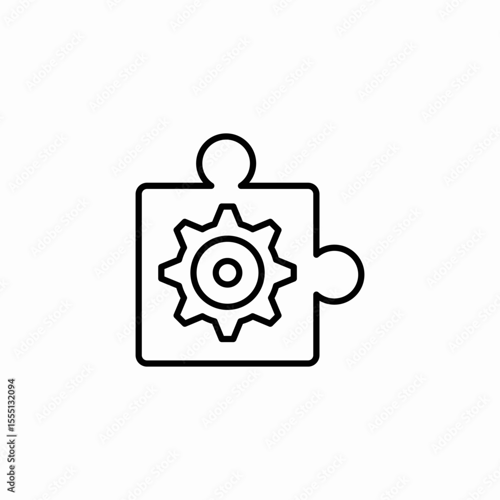 Obraz premium process integration icon sign vector