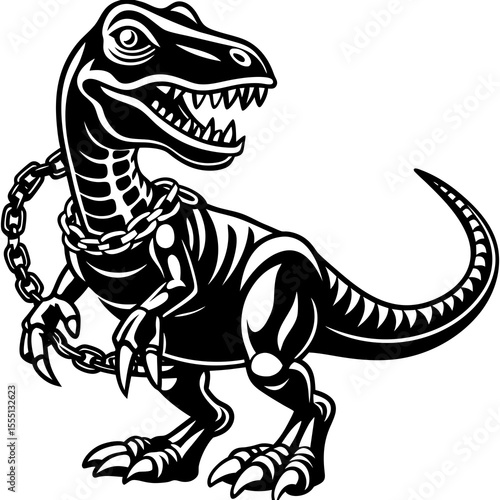 tyrannosaurus rex dinosaur vector illustration