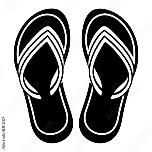 black flip flops