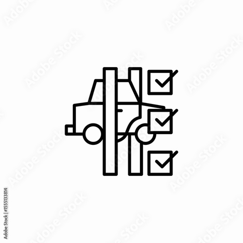 vehicle checklist icon sign vector