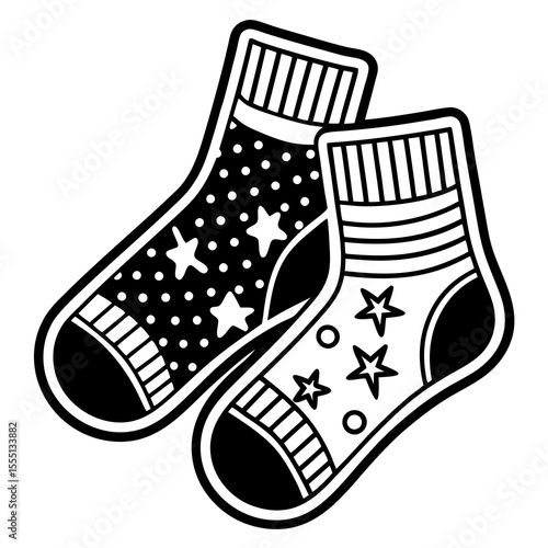 christmas socks vector