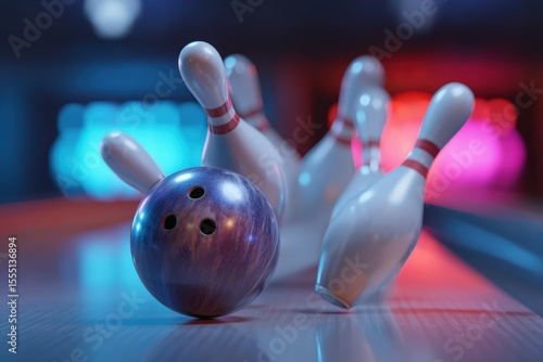 Striking moments at a bowling alley on a fun-filled Saturday night