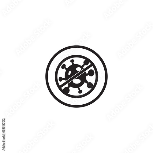 Antibacterial and antiviral defense icon logo symbol illustration