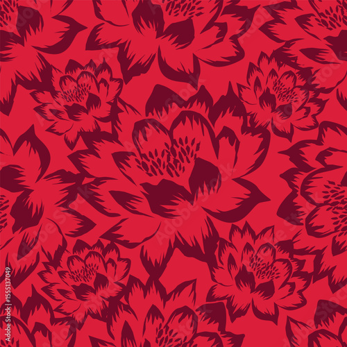 vintage floral seamless pattern. Rich with nostalgia and classic elegance, this pattern evokes the charm of a bygone era for print and textile