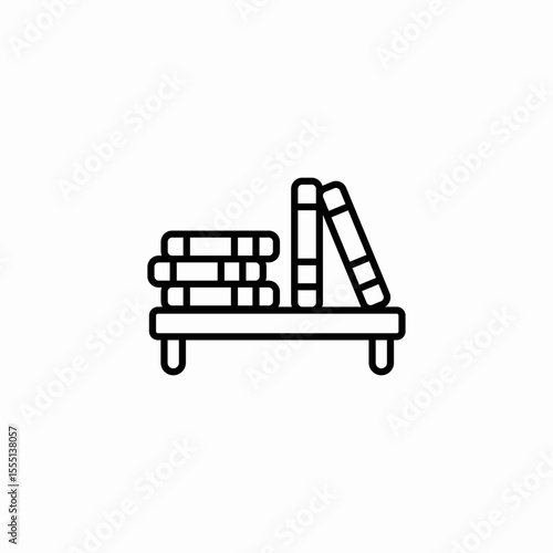 book shelf icon sign vector