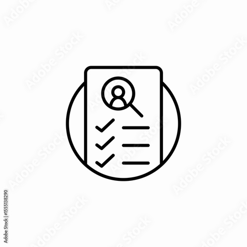 candidate checklist icon sign vector