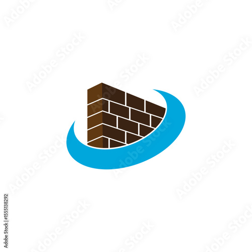 Mason logo design template. Mason logo vector. Construction logo
