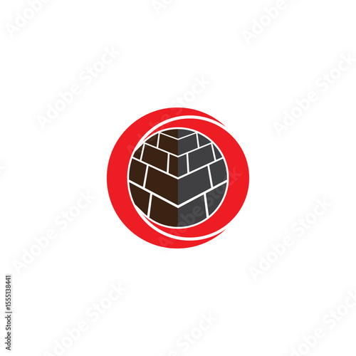 Mason logo design template. Mason logo vector. Construction logo