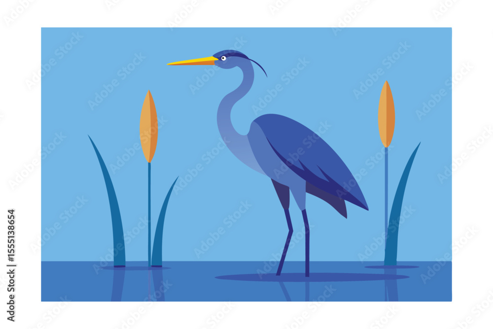 Obraz premium heron on the beach