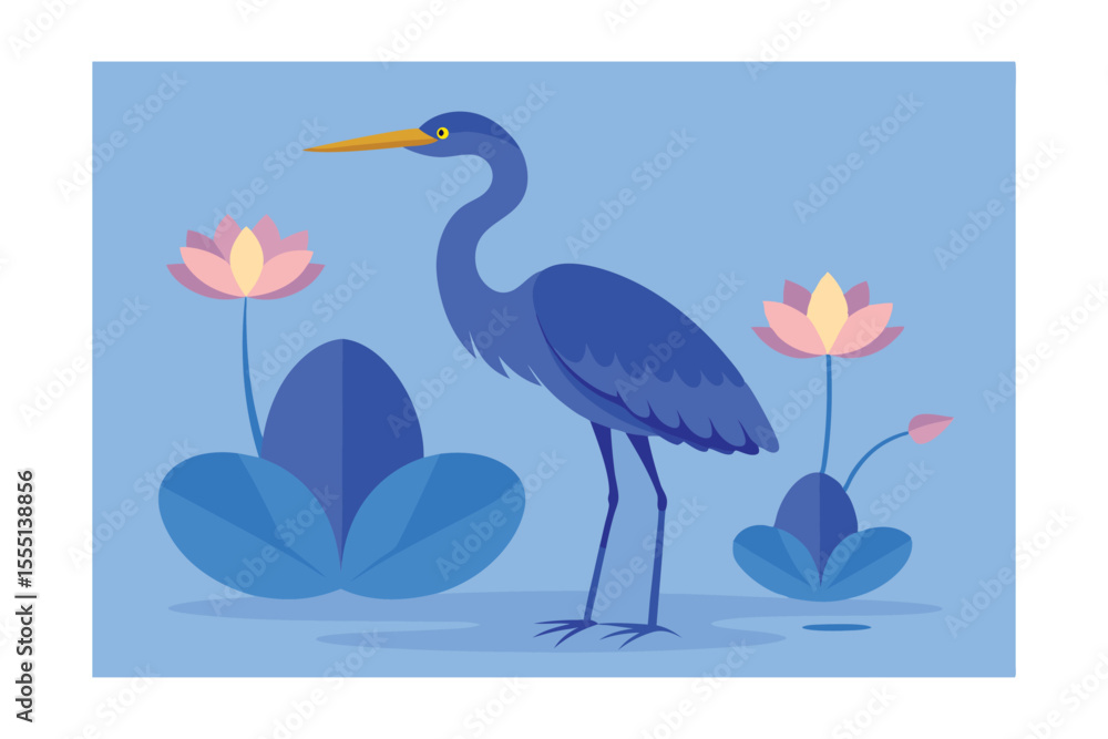 Obraz premium heron on the beach