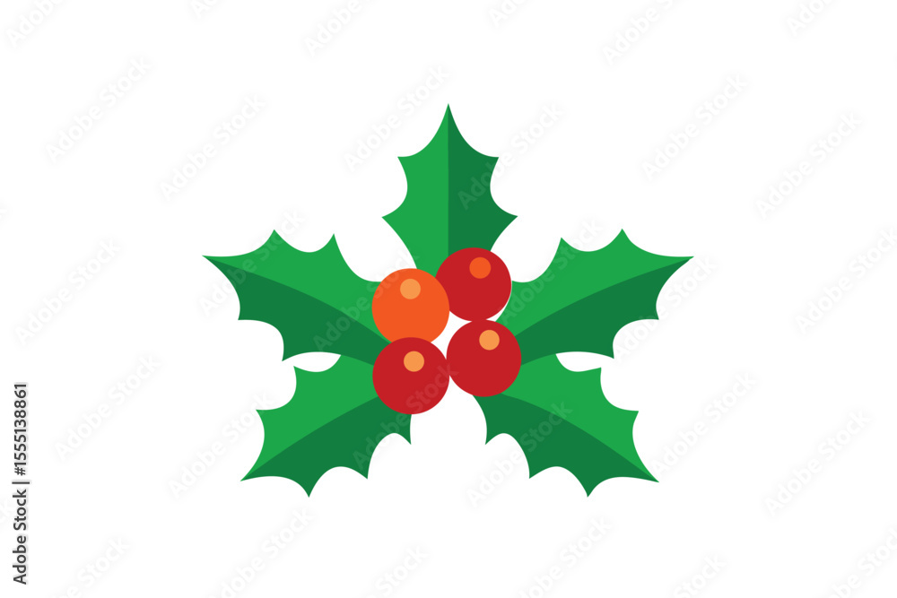 christmas holly with red berries christmas holly with red berries