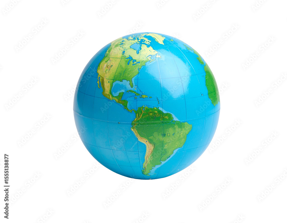 Fototapeta premium Digital globe on white transparent background.