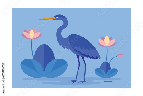 heron on the beach