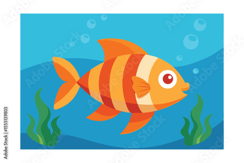 vector illustration of a fish