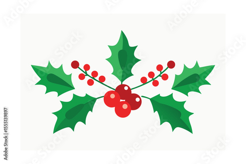 holly berries and leaves