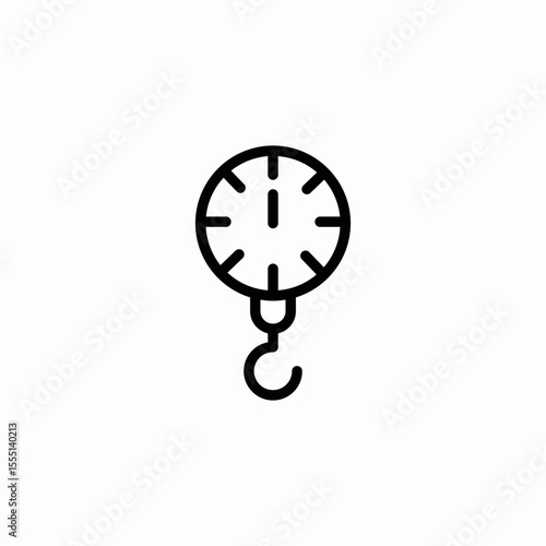 hanging scale icon sign vector