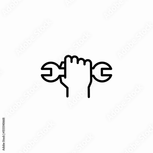 manual repair icon sign vector