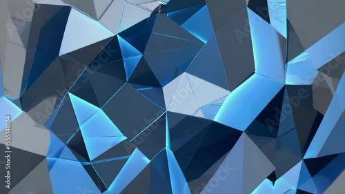 blue abstract background geometric, light gray accents, minimalist, symbolizing technology, cyber security