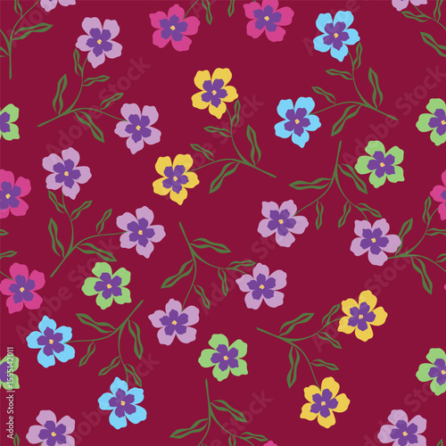 vintage floral seamless pattern. Rich with nostalgia and classic elegance, this pattern evokes the charm of a bygone era for print and textile