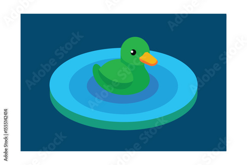rubber duck in blue water