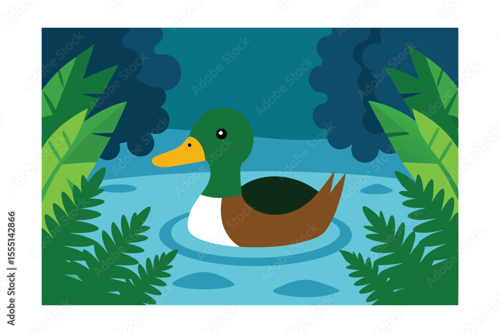 Obraz premium duck in the forest