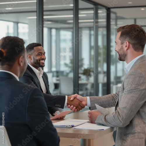 business people shaking hands