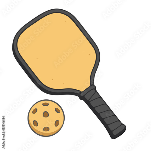 Pickleball Racket Vector Illustration