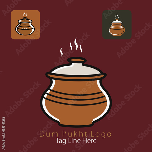 Dum Pukth Traditional Clay Cooking Pot Pakistani Logo