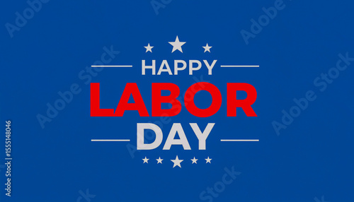 Wallpaper Mural Happy Labor Day Greeting on Blue Background Torontodigital.ca
