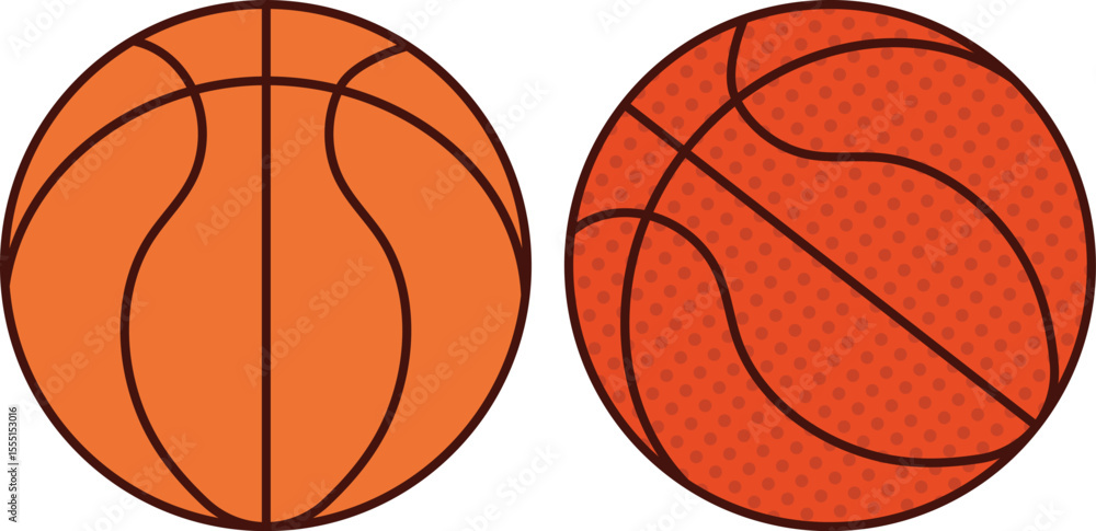 Φωτογραφία Basketball vector illustration Ball Icons Flat Orange Sports Vector Illustration