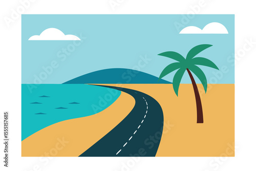 Scenic Coastal Road Trip Palm Trees, Ocean Views, and Beach Adventures