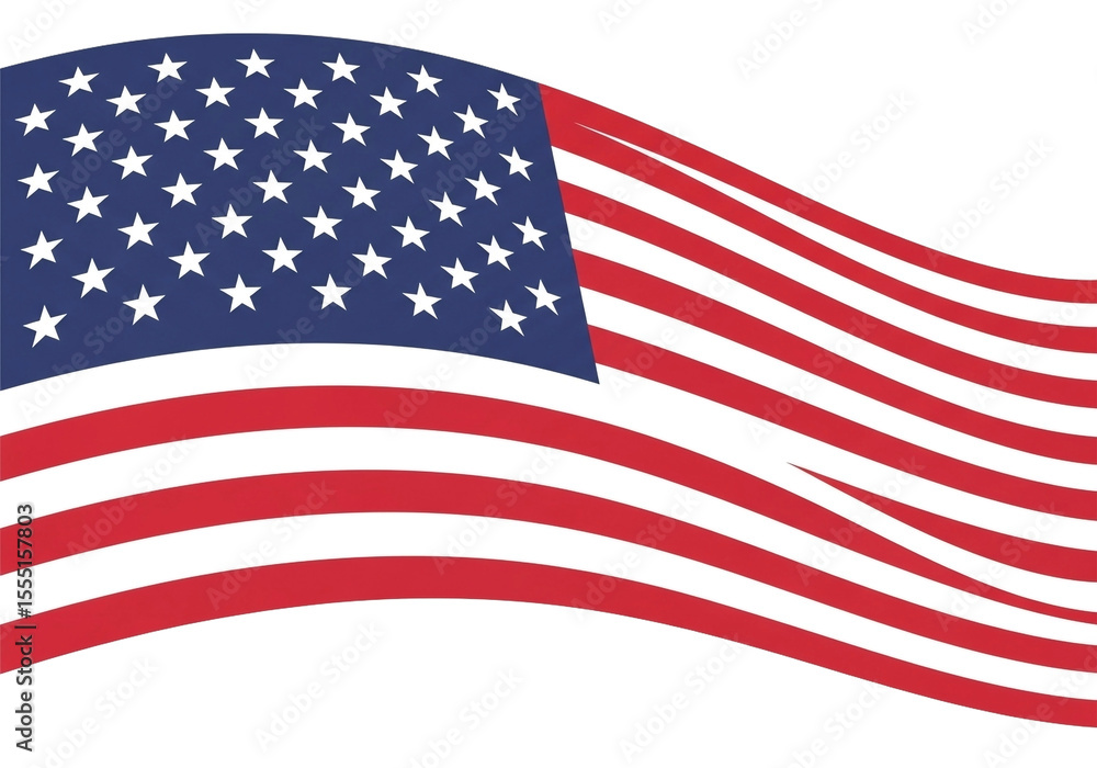 Fototapeta premium A stylized illustration of the American flag