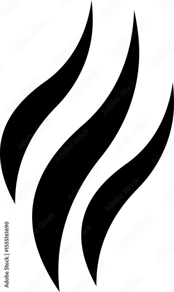 Naklejka premium Aromas vaporize icon trendy flat hand drawn line comic doodle. Smells vector, hot aroma air fragrance , stink or cooking steam symbols, smelling or vapor, smoking or odors. cloud or wind silhouette.