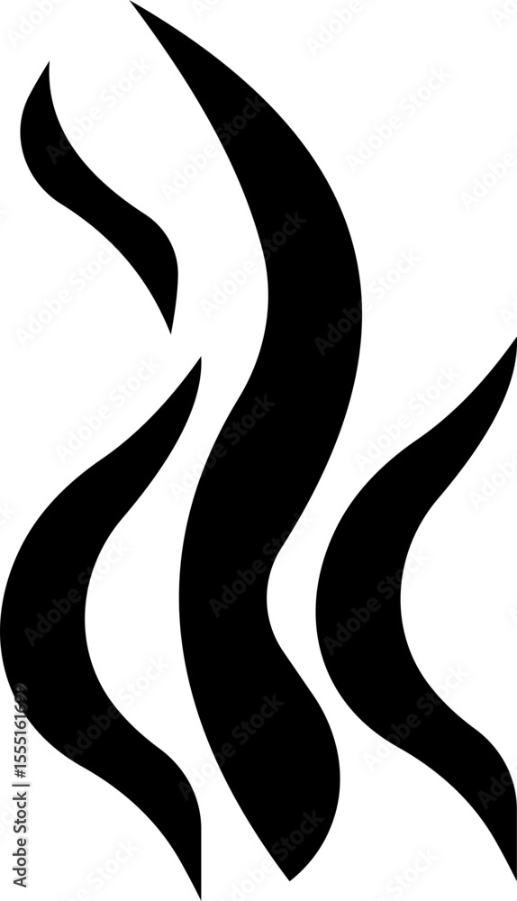 Naklejka premium Aromas vaporize icon trendy flat hand drawn line comic doodle. Smells vector, hot aroma air fragrance , stink or cooking steam symbols, smelling or vapor, smoking or odors. cloud or wind silhouette.
