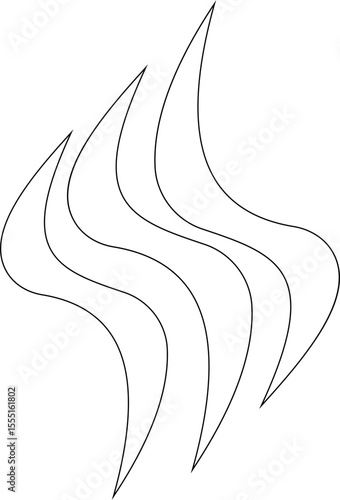 Aromas vaporize icon trendy flat hand drawn line comic doodle. Smells vector, hot aroma air fragrance , stink or cooking steam symbols, smelling or vapor, smoking or odors. cloud or wind silhouette.
