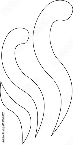 Aromas vaporize icon trendy flat hand drawn line comic doodle. Smells vector, hot aroma air fragrance , stink or cooking steam symbols, smelling or vapor, smoking or odors. cloud or wind silhouette.