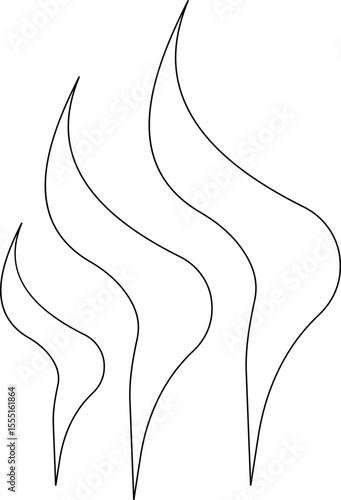Aromas vaporize icon trendy flat hand drawn line comic doodle. Smells vector, hot aroma air fragrance , stink or cooking steam symbols, smelling or vapor, smoking or odors. cloud or wind silhouette.